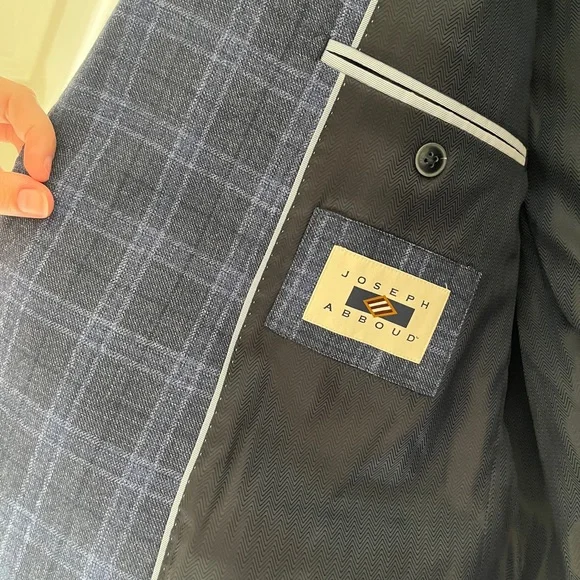 Joseph Abboud Navy Checkered Blazer - Picture 9 of 11